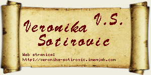 Veronika Sotirović vizit kartica